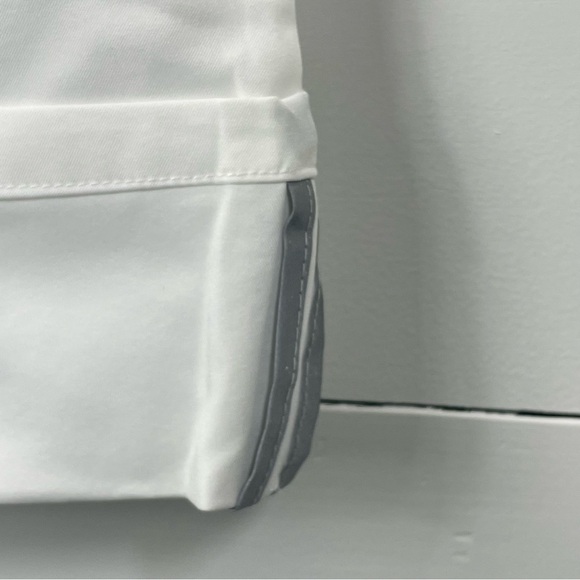 NWT Anthropologie Tretorn Cuffed Straight-Leg Golf Athletic White Pants Size 8 - Picture 8 of 13